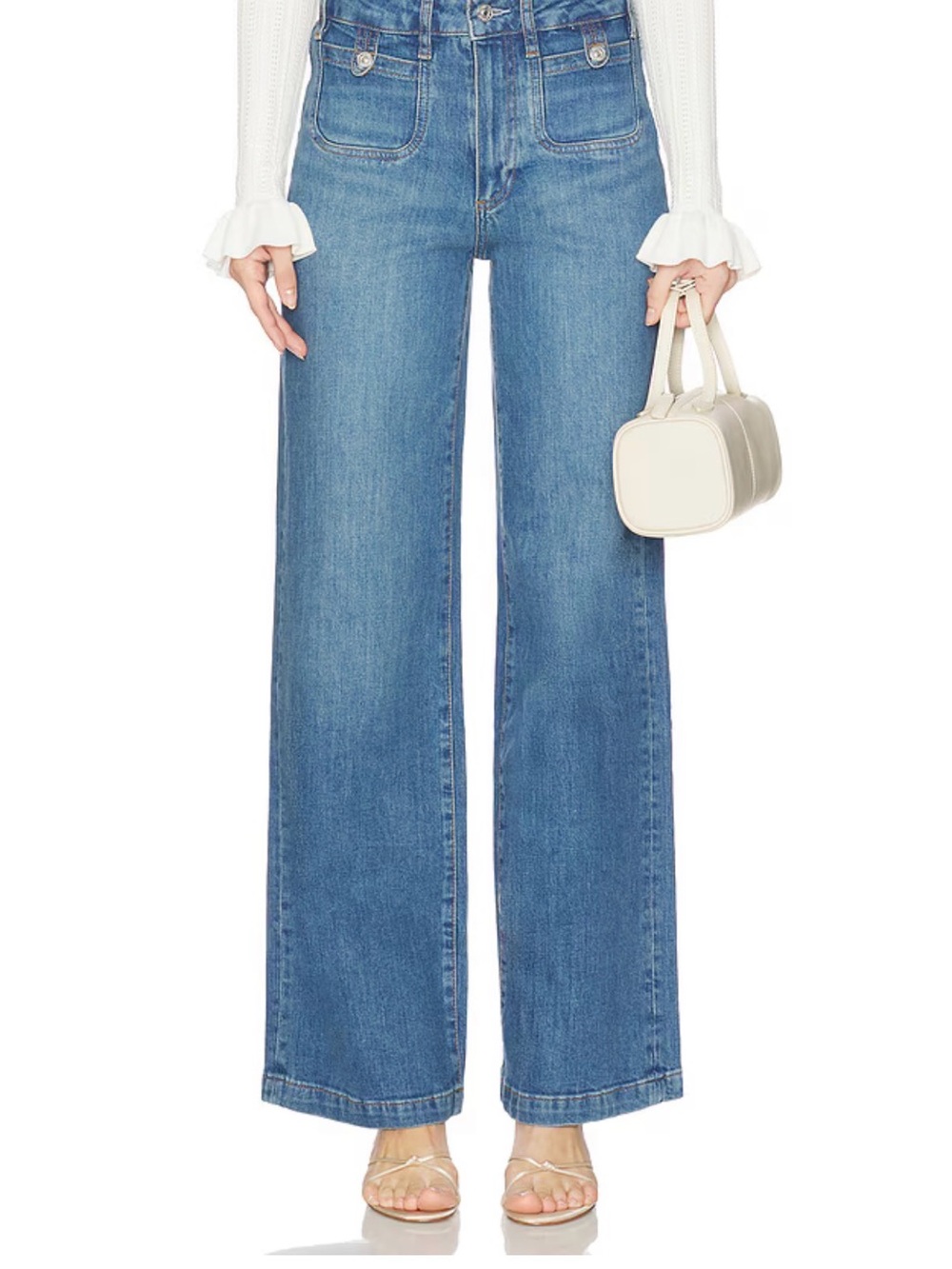 PAIGE Anessa Rounded Pockets Jeans in Written